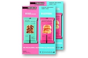 Trubar Truwomen Plant Based Protein Bar Variety Pack Bundle - Pack of 2 Boxes - Oh Oh Cookie Dough and Daydreaming About Donuts Flavors - 16 Bars Per Box - Vegan, Kosher, Soy Free, Dairy Free, No Sugar Alcohols, Low Sodium, Natural Ingredients