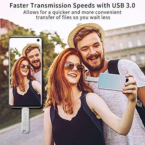 Flash Drive for TypeC_ Type C Flash Drive 256GB Flash Drive Type C USB 3.0 Flash Drive Type C High Speed OTG ffor Android,PC Drive USB Type-C（Silver）