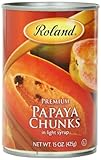 Roland Papaya, Chunks in Light Syrup, 15 Ounce (Pack of 12)