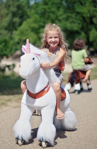 Smart Gear Pony Cycle White Unicorn Ride on Toy: 2 Sizes: World's First Simulated Riding Toy for Kids Age 3-5 Years Ponycycle Ride-on Small