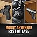 IRONCLAD Rubber Coated Gun Magnet | Magnetic Gun Mount Anywhere No-Scratch Gun Holder for Car, Desk, Bedside, Office, Gun Magnet for Vehicle | Easy to Install Gun Magnet Mount for Rapid Draw