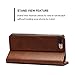 FLY HAWK iPhone 6/6S Leather Wallet Phone Case iPhone Case with Card Holder Kickstand Protective Flip Cover Brown Cover
