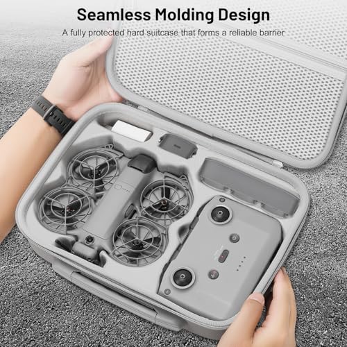 Puasok Case for DJI Neo 2 Bag, Carrying Case Bag for DJI Neo 2 Fly More Combo Accessories, for RC-N3 Controller/Neo2 Battery, for Drone Storage