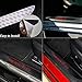CoolKo Newest and Improved Car Door Sills Protection Kit Carbon Fiber Stickers for Tesla Model S - Black & Red Combination Color