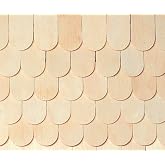 Perfect Stix Dollhouse mini Fish Scale Wooden Shingles. Pack of 100 Count