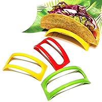 Set of 12 Original Homey Product Taco Holders - Colorful Non Toxic BPA Free Microwave Safe Stands for Soft and Hard Shells