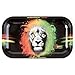 Beamer Designer Series Medium Metal Rolling Tray -Rasta Lion - 10.75 inch x 6.25 inch