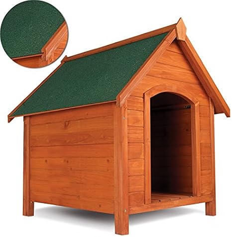 Idmarket Niche Pour Chien En Bois Avec Toit Incliné