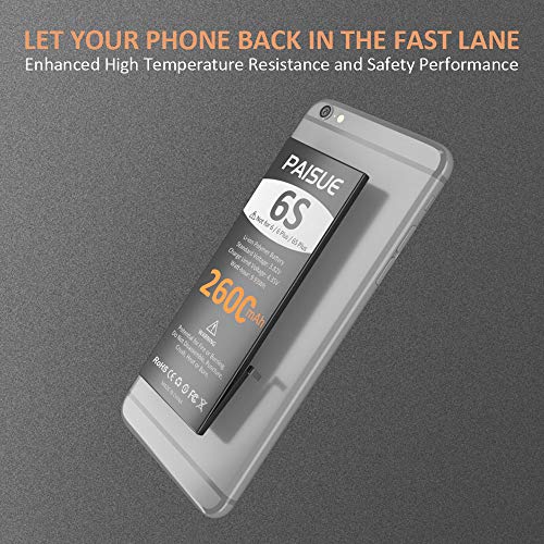 Battery for iPhone 6S, 2600mAh New Cycle Higher Capacity