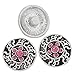 Souarts 20mm Pack of 6pcs Random Mixed Antique Silver Color Snap Button Jewelry Charms