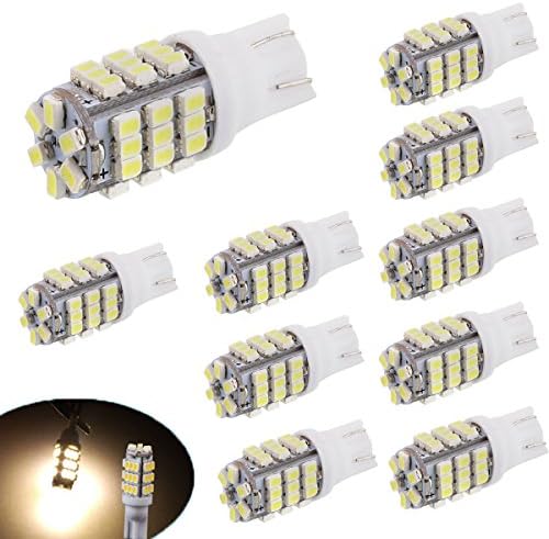 10 x T10 42-SMD White LED Car Lights Bulb 194 168 2825 W5W 420 Lumens by Newest Chipset Technology