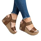 Ashuai Womans Wedge Sandals Cork Sole Thong Sandals Metallic Faux Leather Heel Sandal