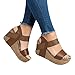Ashuai Womans Wedge Sandals Cork Sole Thong Sandals Metallic Faux Leather Heel Sandal