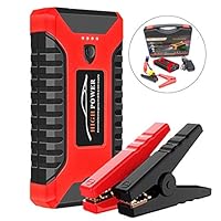 yunshuoa Car Battery Starter, 20000mAn Portable Car Jumper Starter Multifunctional Power Booster Emergency Start Charger with USB Fast Charging Port LED Flash