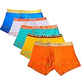 JINSHI Men's Boxer Briefs Tagless Assorted Colors