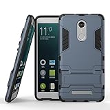 Xiaomi Redmi Note 3 Hybrid Case DWaybox 2 in 1 Heavy Duty Armor Hard Back Cover Case for Xiaomi Redmi Note 3 / Redmi Note 3 Pro Case with kickstand (Black Plus Gray)