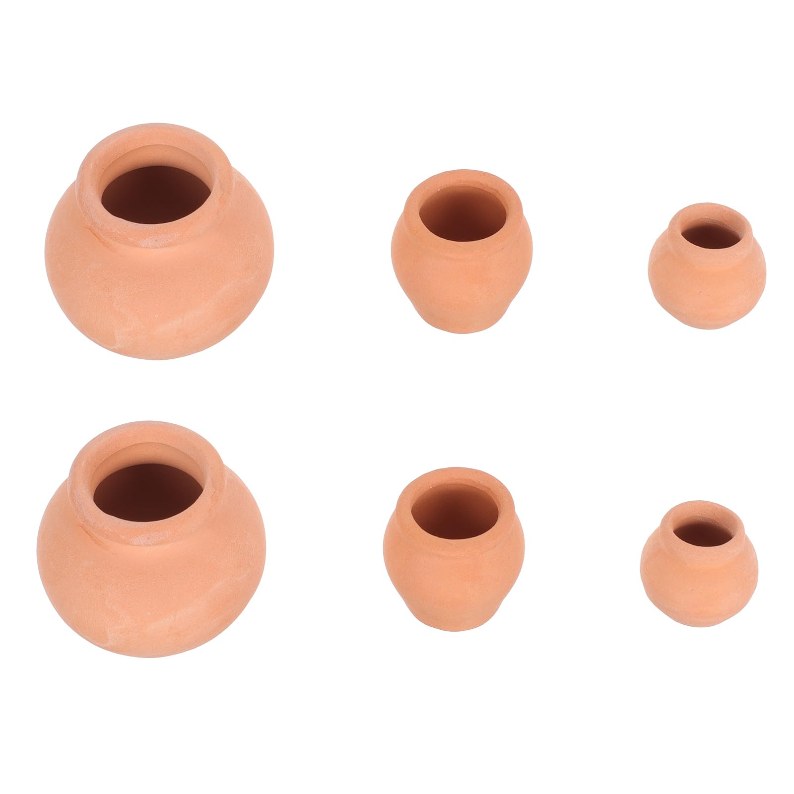 Angoily 6 Pieces Small Mini Clay Pots, Terracotta Pots, Ceramic, Sillarware, Planse, Cactus, Juice Children' for Indoor Outdoor Use