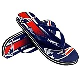 NFL Football Unisex Gradient Big Logo Beach Summer Flip Flop Sandals - Pick Team (New England Patriots, Medium)