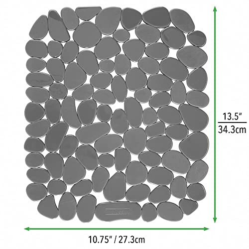 mDesign Adjustable Kitchen Sink Dish Drying Mat/Grid Soft Plastic