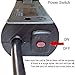 Electriduct Desktop Pull-Up PowerTap Grommet with Surge Protector and USB Charger 2.4 Amp (Black)