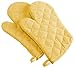 DII Basic Terry Collection 100% Cotton Quilted, Oven Mitt, Yellow, 2 Piece
