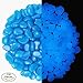 Raytheon Toys Glow In The Dark Blue Stones 100pcs | Non Toxic Resin Pebbles, Luminous Gravel, Small Size | For Home Decor, Arts & Crafts, Walkways, Garden, Plants, Aquarium, Driveways, Paths & More
