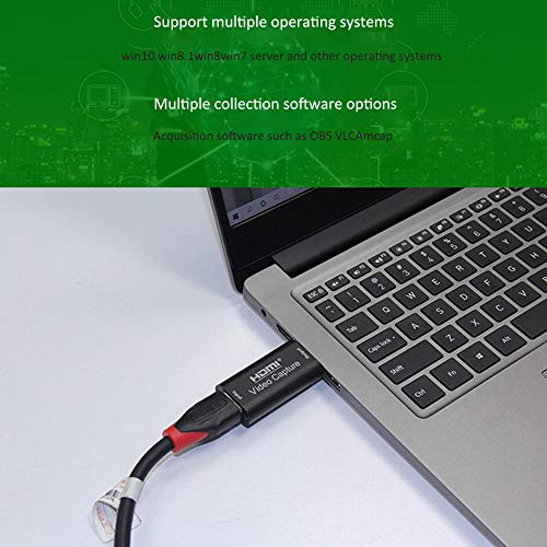 Capturadora Video, Tarjeta De Captura De Audio De VíDeo Hdmi A Usb 2.0，1080P Hd，Para EdicióN De Video/Juegos/Webcasting/Streaming/Video Live GrabacióN