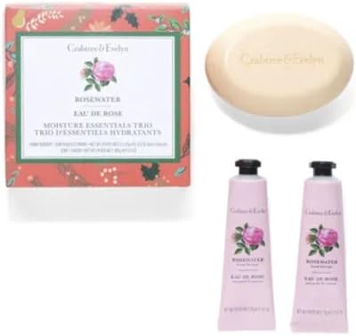 Crabtree & Evelyn Rosewater Moisture Essentials Trio Gift Set 6.5 oz Soap 2