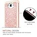 LeYi Compatible with Galaxy J7 Case (2015) with Glass Screen Protector for Women Girls, Luxury Glitter [PC Silicone Leather] Heavy Duty Phone Case for Samsung Galaxy J7 Neo J700 2015 TP Rose Gold