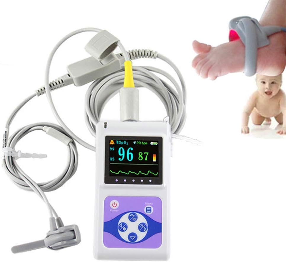 ADDG Hand-Held Pulse Oximeter Blood Oxygen Saturation Monitor for Baby Newborn Infant Toddler