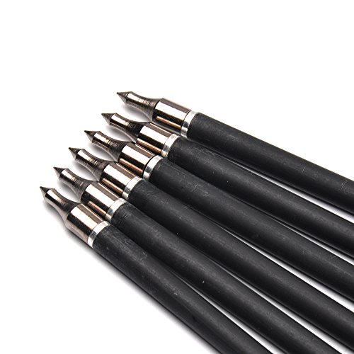 Musen 30 Inch Carbon Archery Arrows, Spine 500 with Removable Tips, Hunting and Target Practice Arrows for Compound Bow and Recurve Bow, 12 Pcs Black - Thumbnail 3