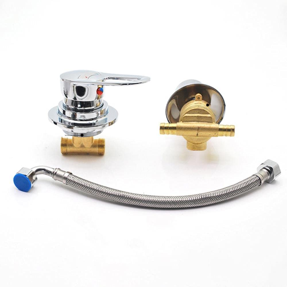 AFUDER 2/3/4/5 Output Diverter Two Piece Shower Room Mixer Faucet Ceramic Valve Cartridge Cold Hot Water Mixer Tap Brass Chromed