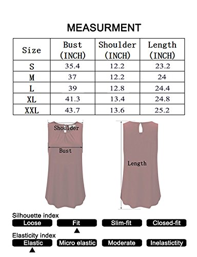 Locryz Women's Casual Plain Sleeveless Simple Tshirt Loose Blouse Top (L, Black) - Thumbnail 6