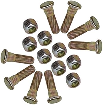 Amazon Com Pack Of 8 3 8 Unf Wheel Studs And Nuts For 4 Pcd Trailer Suspension Hubs Automotive