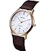Tophill Sf210 Slim Classic Quartz Men's Wrist Watch Brown Leather Band White Dial