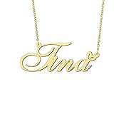 BYBWBL Tina Name Pendant Necklace 18k Gold Plated