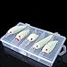 OriGlam 5Pcs Night Fishing Lure Bait Kit, Noctilucent Luminous VIB Popper Crank Minnow Pencil, Hard Bait Night Glow Artificial Lures, Sea Fishing Hard Baits Treble Hook Lure
