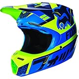 Fox Racing Divizion Youth V3 Motocross Motorcycle Helmet - Blue/Green / Large