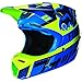 Fox Racing Divizion Youth V3 Motocross Motorcycle Helmet - Blue/Green / Large