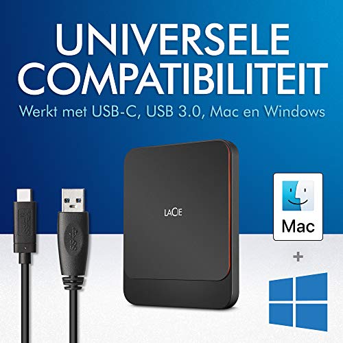 LaCie Portable SSD, 1 TB, Externe SSD, Zwart, USB-C, USB 3.2 Gen 2, snelheden tot 1050 MB/s, voor Mac/PC/iPad, 1 maand… - Image 7