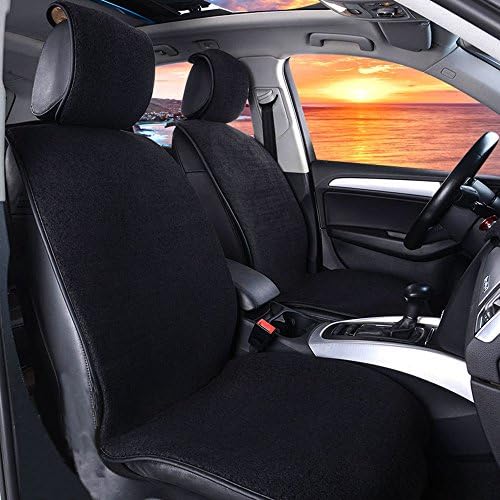 AUTURN Universal Four Seasons Full Set Car Interior Seat Covers Cushions Non-Slip Car Seat Protector Pad Mat for Most 5 Seats Car, Truck, SUV (Black)