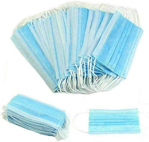 Disposable Face Masks with Elastic Ear Loop | 3 Ply Professional Dust Masks | 50 PCS Pack | BLUE