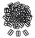 Shapenty 50PCS Black Plastic Tri-Glide Slides Button Bulk Adjustable Webbing Triglides Slider Buckle for Belt Backpack and Bags (Black, 1 Inch)