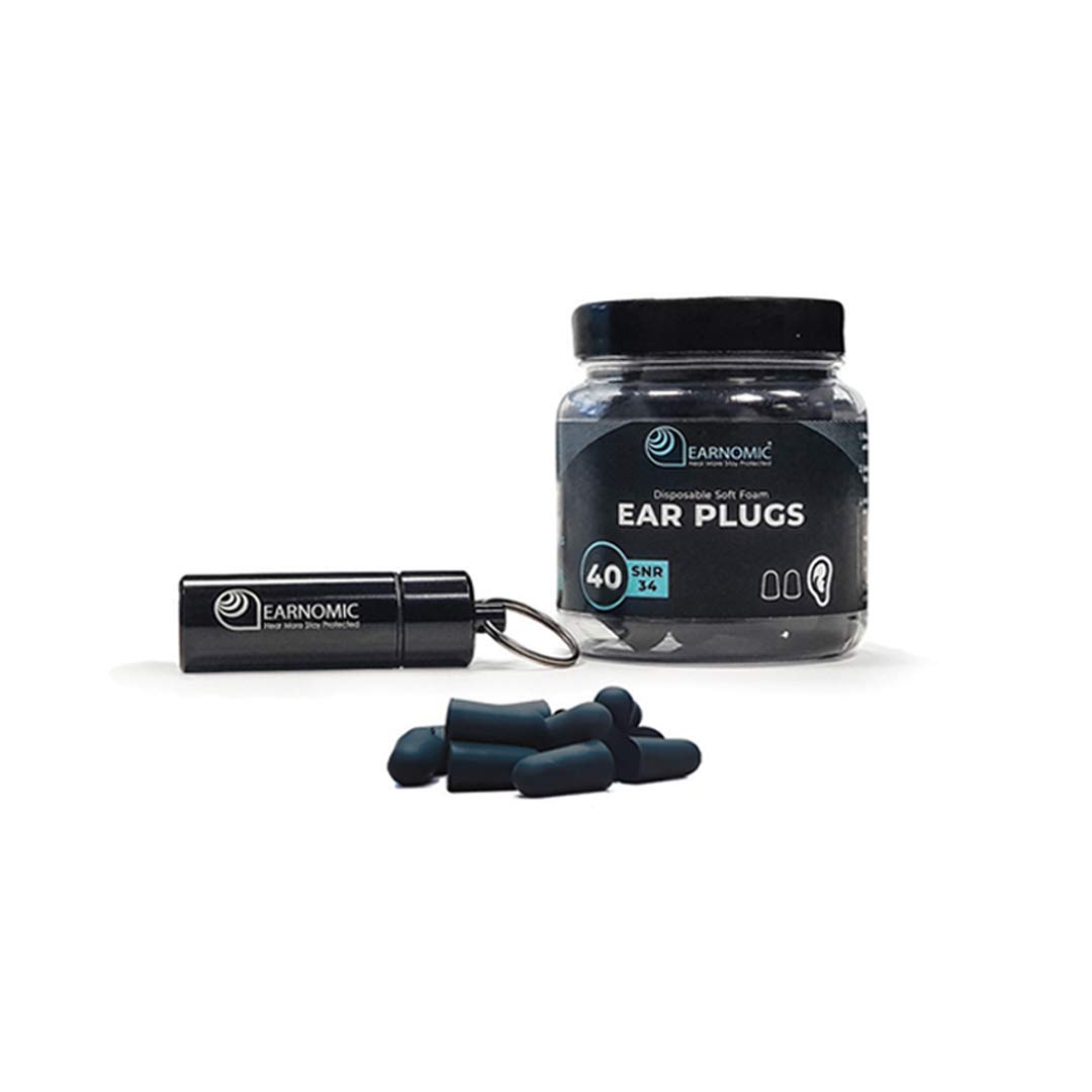 Earnomic Soft Foam Ear Plugs | Noise Cancelling Ear Plugs | Ear Plugs for Sleeping & Relaxation, Working, Study, Construction, Shooting, Festivals | Best Ear Plugs for Noise Reduction up to 34db