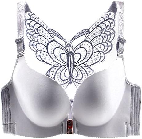 HUABAN Women Front Closure Bra Plus Size Seamless Wireless Push up Thin Sexy Lace