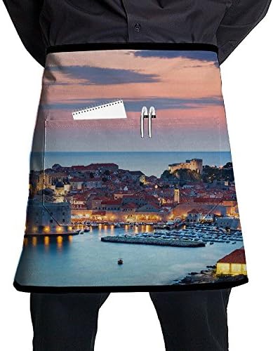 Croatia's BraĆ Island Unisex Fashion Pocket Waist Apron Restaurant Waitress Waiter Half Bistro Aprons