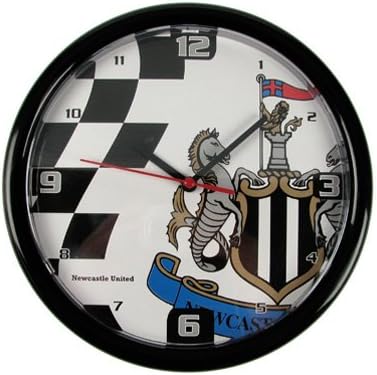 Newcastle United Fc Wall Clock Chequered Amazon Co Uk Kitchen Home