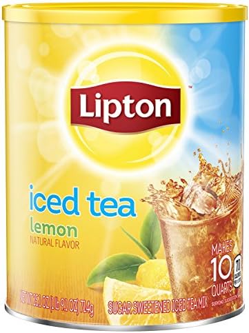 Lipton Black Iced Tea Mix, Lemon,25.1 Ounce (Pack of 6)