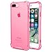 Speira Transparent Case with Reinforced Corners Compatible with iPhone 8 Plus/iPhone 7 Plus, [Anti-Discoloration] [No-Slip Grip] (Hot Pink)