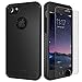 TKKOK iPhone 7 case, Slim Dual Layer Heavy Duty Rugged Scratch-Resistant Shockproof Non-Slip Grip Protective Case Cover [Tempered Glass Screen Protector Included] for iPhone 7-Black